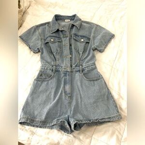 Le Lis Denim Jumpsuit